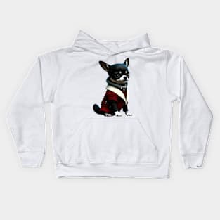 Chihuahua gentleman Kids Hoodie